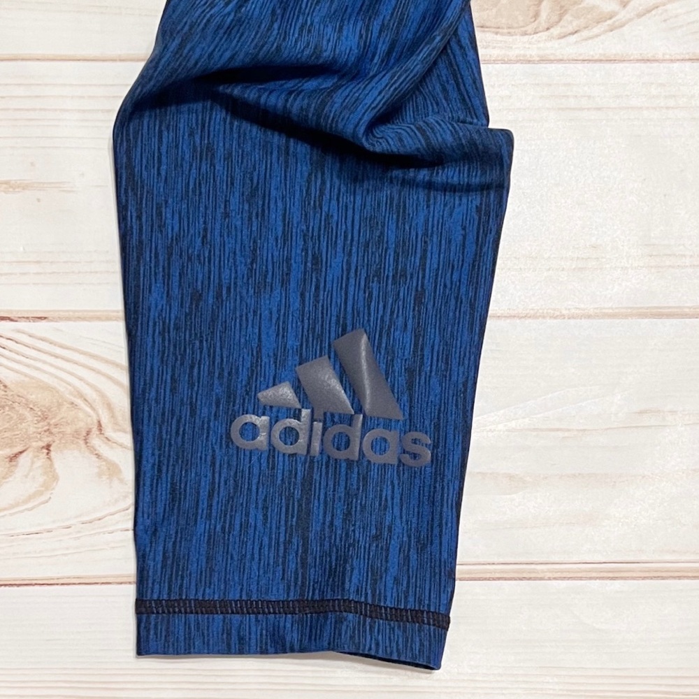 Adidas Women's Training Performer Mid Rise Vertical Heather Leggings Tights - Picture 4 of 13